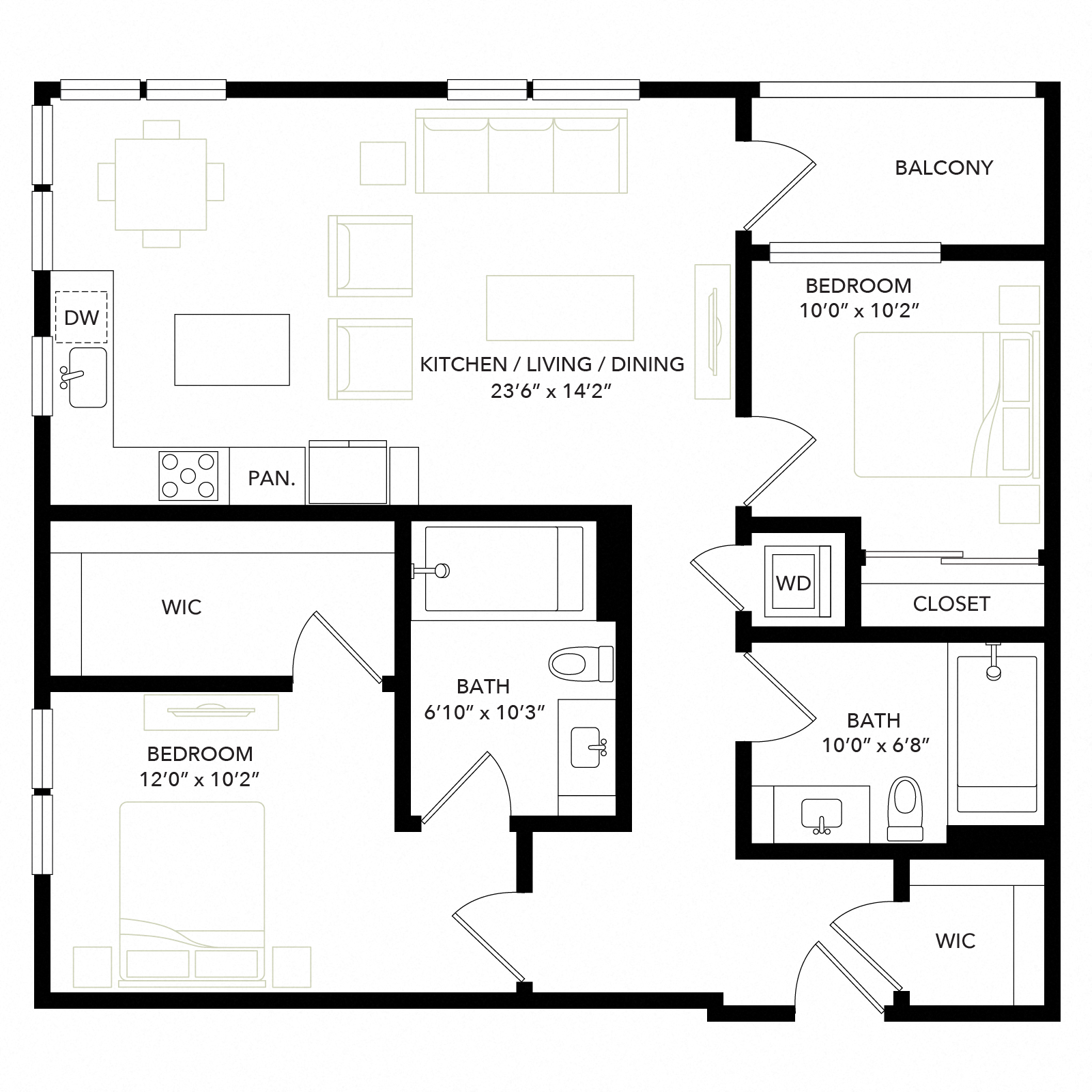 Floor plan layout diagram for B4